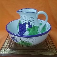 Large Pitcher and Bowl