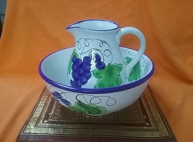 Large Pitcher and Bowl