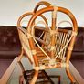 70s Bamboo Heart Shape Magazine Record Rack Image 4