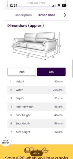Sofa Dfs  Fargo