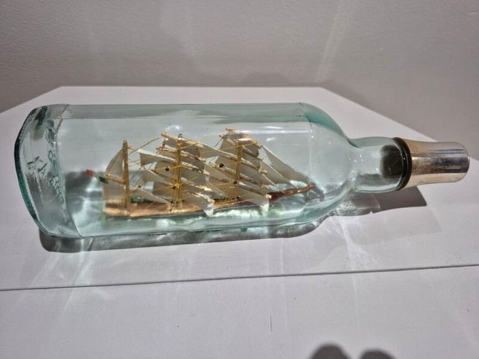 vintage ship in a bottle