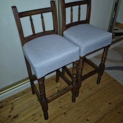 Oak farmhouse vintage stools