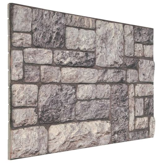 3D Wall Panels with Light Grey Brick Design 10 pcs EPS