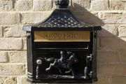 Aluminium Post Box  Wall Mounted  Black D196