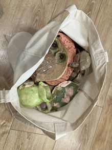 Old glazed and unglazed pottery