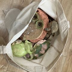 Old glazed and unglazed pottery