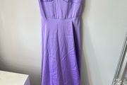 Satin purple maxi dress