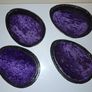 SALE!  Vintage Egg Shaped Black Lacquer Floral PAPIER MACHE Trinket Boxes, Set of 2 Image 5