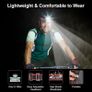 FREE P&P LED Head Torch, [2 Pack] COB Headlamp Super Bright Headlight, Adjustable with 3 Modes, Lightweight for Running, Camping, Fishing Image 4