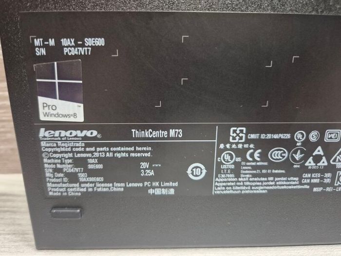 Windows 10 Mini PC, Lenovo M73 Tiny, i5 Quad 4th Gen, 8GB Ram, 500GB HDD -Tested