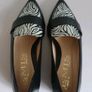 EMIS Womens Leather Pointed Toe Loafers Black White Zebra Print UK 4.5 New  CAN POST Image 7