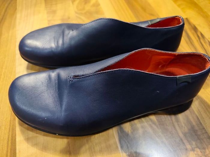 Camper Navy Leather Ballerina Flats Size 40