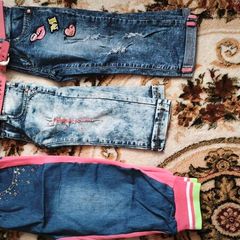 New kids 3/4 jeans . 16 pairs . All for 20