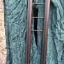 Teal Crinkled Long-Sleeved with High Funnel Neck Maxi Dress Image 6
