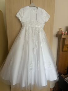 Communion dress and accessories.