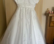 Communion dress and accessories.