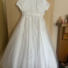 Communion dress and accessories.