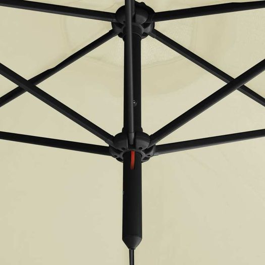 Double Parasol with Steel Pole Sand 600 cm