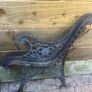 Pair of Ornate Antique Cast-Iron Garden Bench End Image 2