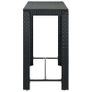 Garden Bar Table Black 140.5x60.5x110.5 cm Poly Rattan Image 3