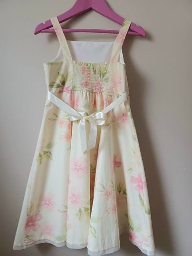 Girls Lemon Floral Dress Age 7-8