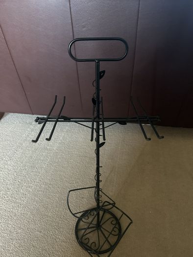 Black wine bottles and glasses holder