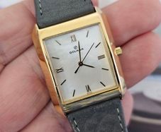 Vintage Swiss Made Golana Gold Plated Mop Dial Lady's Quartz Swiss Watch from 1990s