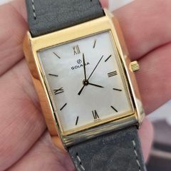 Vintage Swiss Made Golana Gold Plated Mop Dial Lady's Quartz Swiss Watch from 1990s