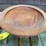 Vintage MCM Wood Fruit Pedestal Bowl Tazza Image 5