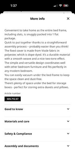 FREE Ikea Double Bed