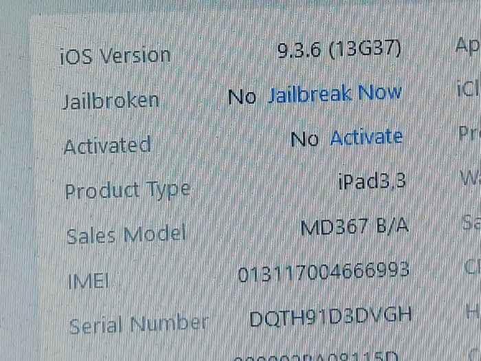 Apple Ipad 3rd Generation, 32GB, Black, Activation Locked, in excellent cosmetic condition