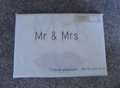 New pillowcases  Mrs and Mr