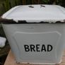 Vintage 1940's enamel bread bin. Image 8