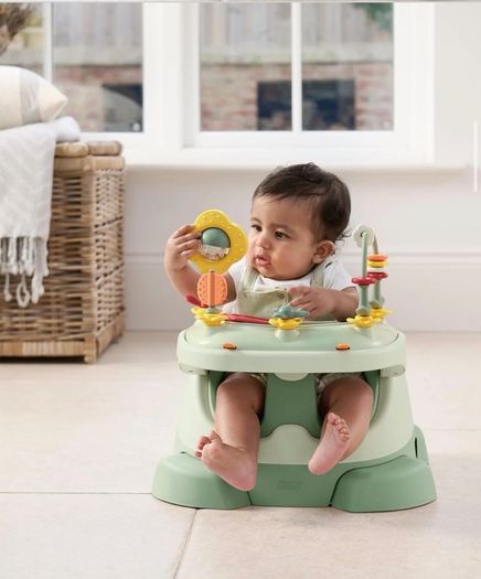Bug 3-in-1 Floor and Booster Seat with Activity Tray - Eucalyptus