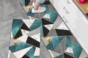 FREE P&amp;P  2 Pieces Non Slip Kitchen Mat Kitchen Rug Set, Washable Modern Mats and Rugs for Hallway, Dining Room and Entryway, 40x60cm + 40x120cm