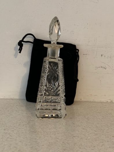 Antique Czech Crystal Perfume Bottle 1930s