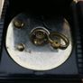 Vintage Westclox 1940s - 1950s Black and Gold Tone Travel Alarm Clock - Works Image 6