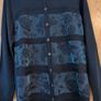 Fay Louise Navy Cardigan  .  S. M - 12.  New - No Tag. Image 2