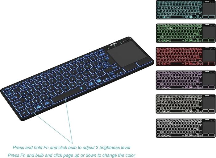 Arteck Backlit Bluetooth Keyboard and Touchpad