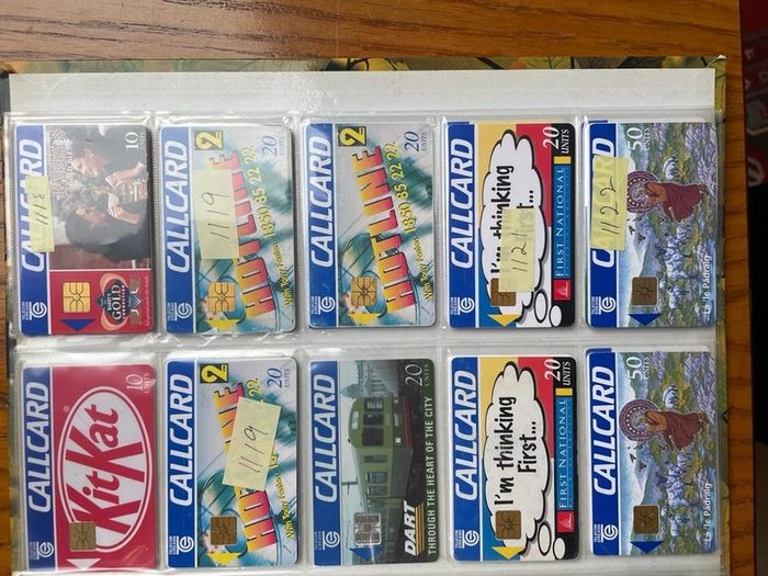Vintage collectible cards call cards Irish at 1 euro each postage extra 1.50 per envelope or large one 2.85