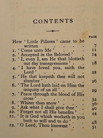 Little Pillows. A Book Of Good-night Thoughts. By Francis Ridley Havergal. Vintage Minature Hardback In Fair Condition.  See Photos For Same.