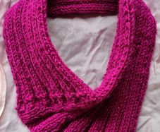 Cerise Pink Handmade Wool Snood