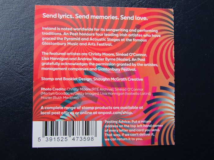 Irish Singers/Songwriters at Glastonbury.2021 Booklet.MNH.