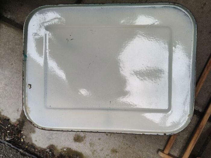 Old enamel Bread Bin