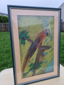 John Gallagher parrot pastel