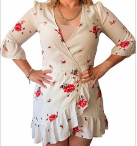GAP Lightweight Floral Summer Wrap Beach Dress Soft Romantic Midi XS