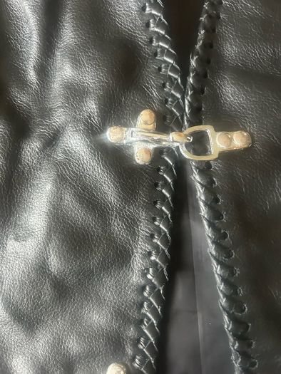 Men's Biker style leather waistcoat
