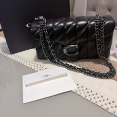 Coach Quilted tabby 26 bag in black