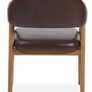 Pair of Leather & Oak Dining Chairs - Like New Image 6