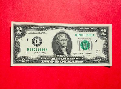 Usa  2  Dollars   2017. Letter   ( B 2 )  NEW YORK ( Uncirculated )